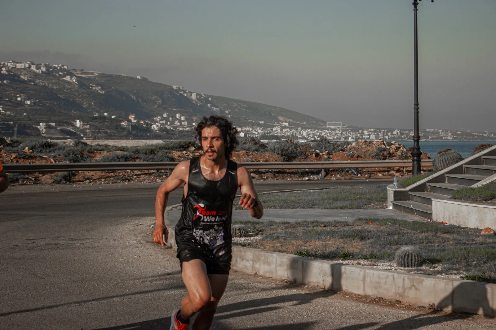 Sunrise Half Marathon runners in Tripoli